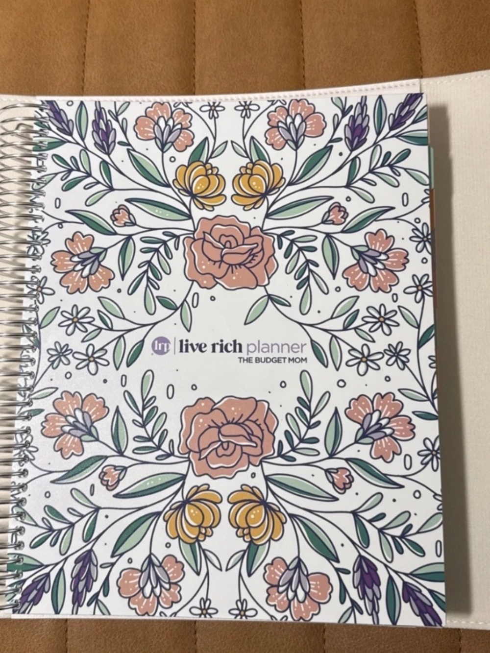 The Budget Mom Live Rich Life Planner Full Size White Folio Cover Organizer